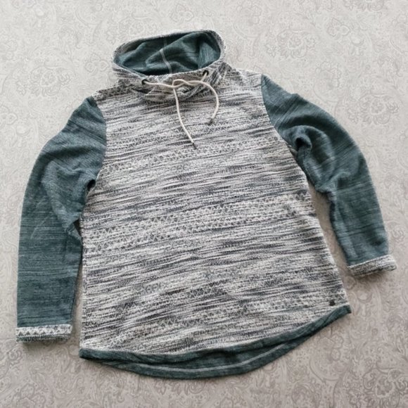 Textured Woven Cowl Neck Sweater Hoody - Picture 5 of 5